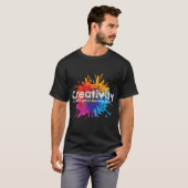 Creativity Is Intelligence Having Fun Art Studenty T-shirt (Voorkant volledig)