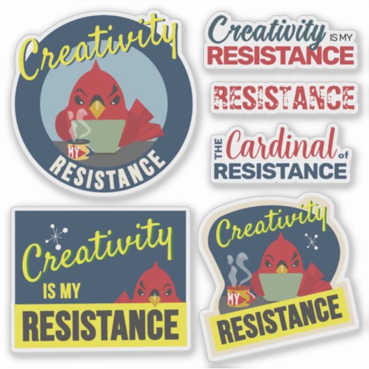 "Creativity is My Resistance" Compact Collection Sticker (Voorkant)