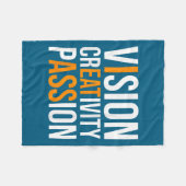 Creativity On Shirt Sarcastic Funny Motivation  Fleece Deken (Voorkant (Horizontaal))