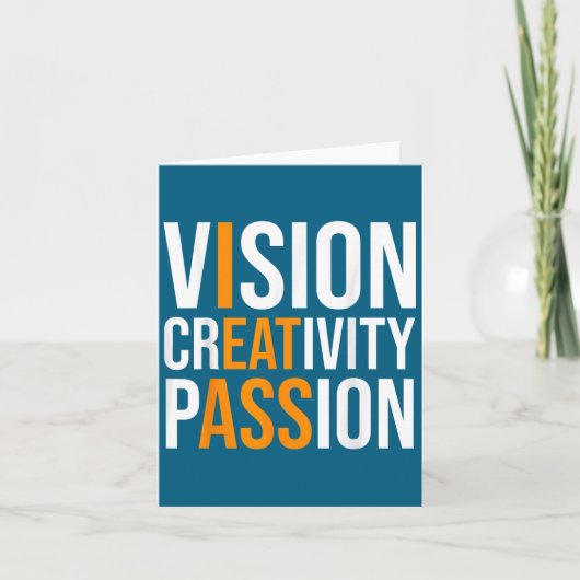 Creativity On Shirt Sarcastic Funny Motivation Kaart (Voorkant)