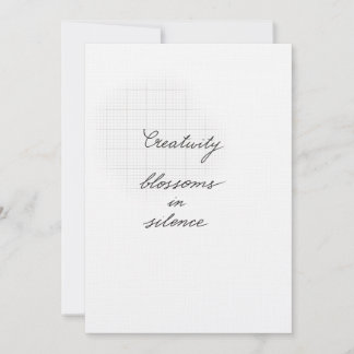 Creativity silence quote card kaart