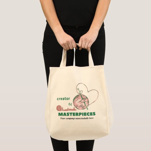 Creator van Handmade Masterpieces Custom Canvas ta Tote Bag (Voorkant (product))