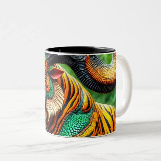 Creature Art Tweekleurige Koffiemok (Voorkant rechts)