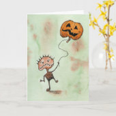 Créature avec carte d'Halloween Citrouille (Fleur jaune)