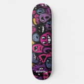 Creature crowd dark cartoonish street art skateboard (Voorkant)