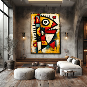 Créature Cubiste Primitive Art Mural Abstrait Auda