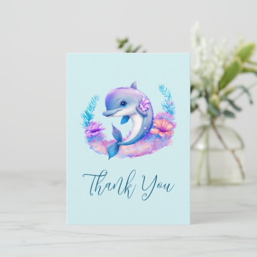 Créature de mer dauphin mignon Merci (Debout devant)