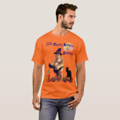 Créature effrayant Orange Halloween T-shirt Automn (Devant entier)