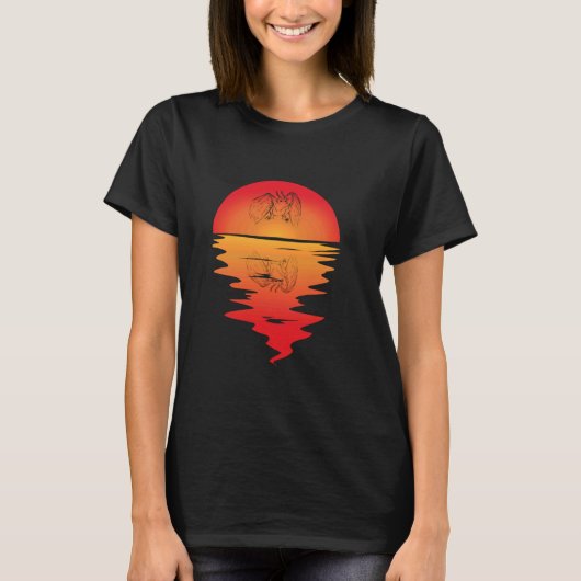 Creature Folklore Cryptid Monster Sunset M T-shirt (Voorkant)