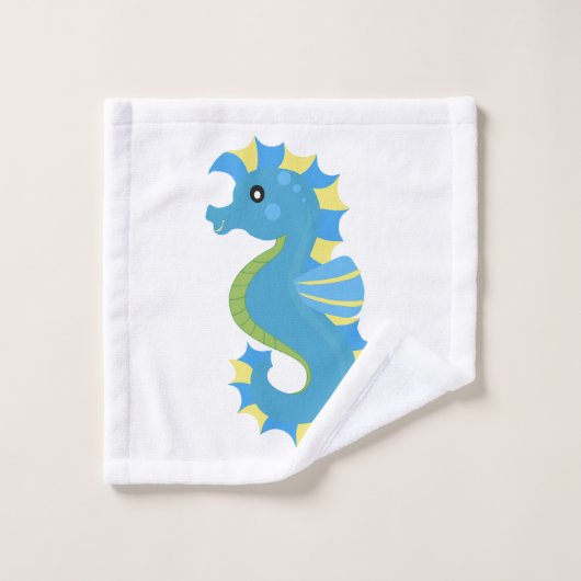 Créature marine mignonne - Hippocampe (Gant de toilette)