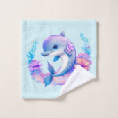 Créature Mer Dauphin Cute (Gant de toilette)