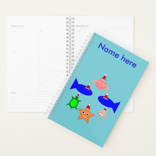 Créatures de la mer de Noël personnalisées (Devant avec enveloppe)