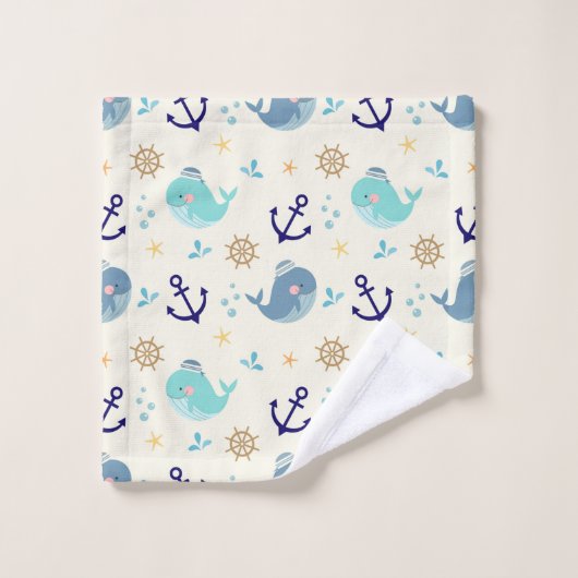 Créatures de la mer Pastel - Design de linge migno (Gant de toilette)
