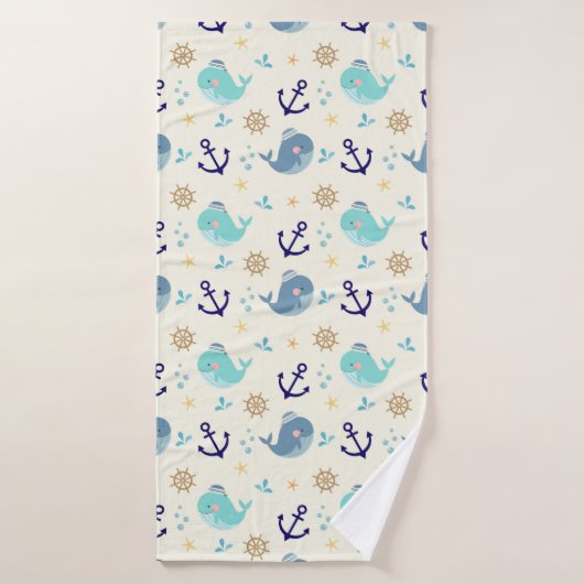 Créatures de mer Pastel - Design de serviettes de (Serviette de bain)