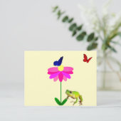 Creatures en Flower Briefkaart (Staand voorkant)