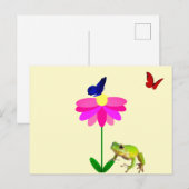 Creatures en Flower Briefkaart (Voorkant / Achterkant)