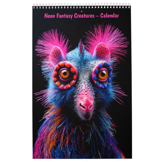 Créatures Fantastiques Néon – Calendrier (Protection)
