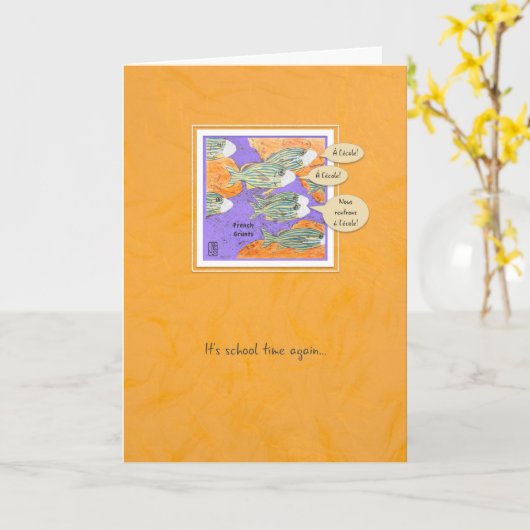 Créatures marines Grunts français Carte d'enseigna (Fleur jaune)