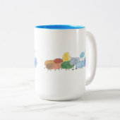 Créatures mignonnes et duveteuses sur un mug (Devant droit)