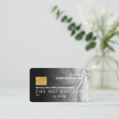 Credit Card | Elegant Fabric Gradient Visitekaartje (Staand voorkant)
