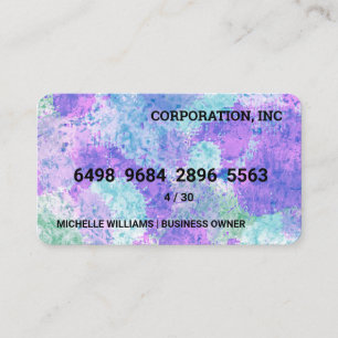 Credit Card Tie Dye Achtergrond Visitekaartje