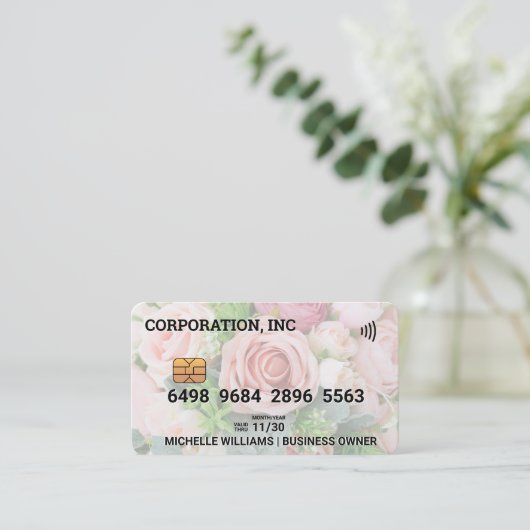 Crédit | Carte de débit | Arrangement de fleurs (Debout devant)