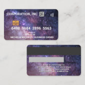 Crédit | Carte de débit | Galaxie | Code QR (Devant / Derrière)
