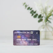 Crédit | Carte de débit | Galaxie | Code QR (Debout devant)