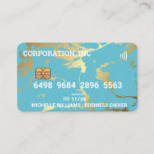 Crédit | Carte de débit | Marbre bleu or (Devant)