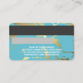 Crédit | Carte de débit | Marbre bleu or (Dos)