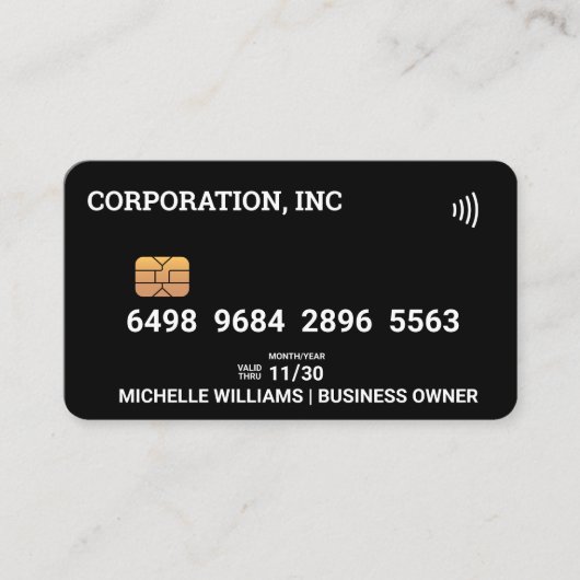 Crédit | Carte de débit | Noir (Devant)