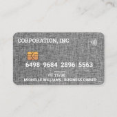 Crédit | Carte de débit | Tissu gris (Devant)