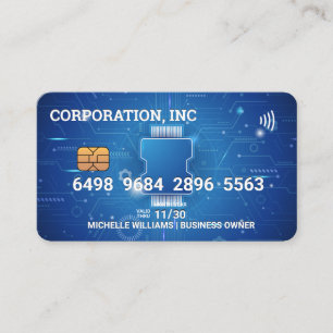 Credit Debit Card Computerhardware Visitekaartje