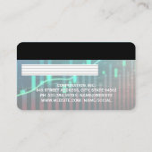 Credit | Debit Card | Financiële gegevensgrafieken Visitekaartje (Achterkant)