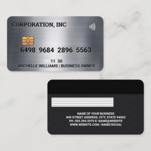 Credit Debit Card Metaal Damast Patroon Visitekaartje
