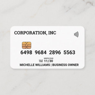 Credit Debit Card Wit Visitekaartje