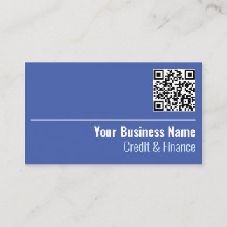 Crédit et finance Carte de visite de code QR