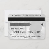 Credit Kaart foto bruiloft dank u kaart (Achterkant)