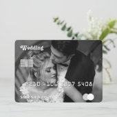 Credit Kaart foto bruiloft uitnodiging (Staand voorkant)