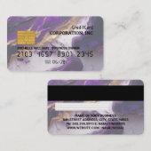 Credit Kaart | Goud Violet Marmer Visitekaartje (Voorkant / Achterkant)