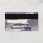 Credit Kaart | Goud Violet Marmer Visitekaartje (Achterkant)