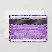 Credit Kaart Mall Scavenger Hunt Party Invitation (Achterkant)