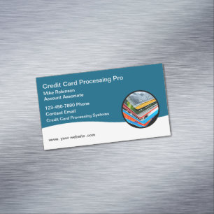 Credit Kaart Processing Services Rep Magnetisch Visitekaartje