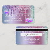 Credit Kaart Roos Gold Dripping Gold voeg uw logo  Visitekaartje (Voorkant / Achterkant)