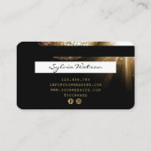 Credit Kaart Styled Black Gold Disco Ball Visitekaartje (Achterkant)