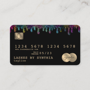 Credit Kaart Styled Dripping Unicorn zeemeermin Visitekaartje