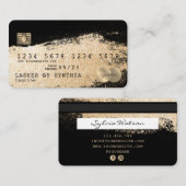 Credit Kaart Styled Gold Brush Stroke Visitekaartje (Voorkant / Achterkant)