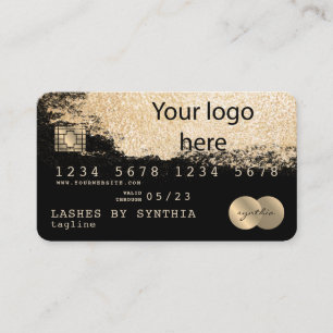 Credit Kaart Styled Gold Brush voeg uw logo toe Visitekaartje