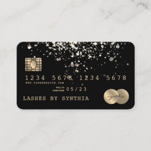 Credit Kaart Styled Gold Confetti Visitekaartje