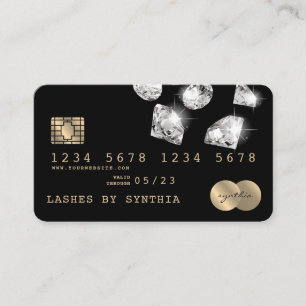 Credit Kaart Styled Gold Diamonds Visitekaartje